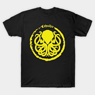 Cthulhu Logo Yellow T-Shirt